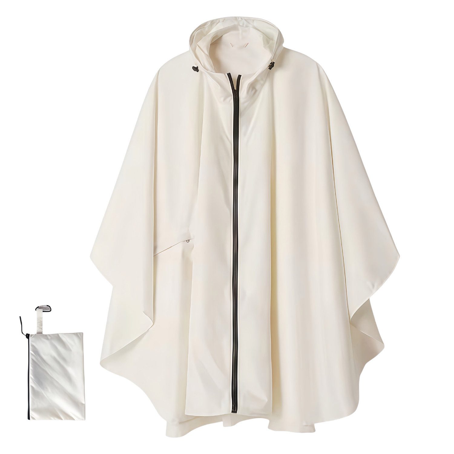 Refttenw Regenjacke 3 in 1 Einstellbar Wasserdicht Regenponcho,mit Kapuze u günstig online kaufen