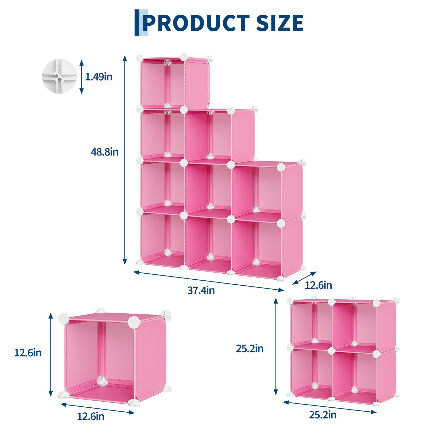 GarveeMore Schuhschrank mit 8/9/12 Fächern Schuhregal Schuhaufbewahrung Kunststoff