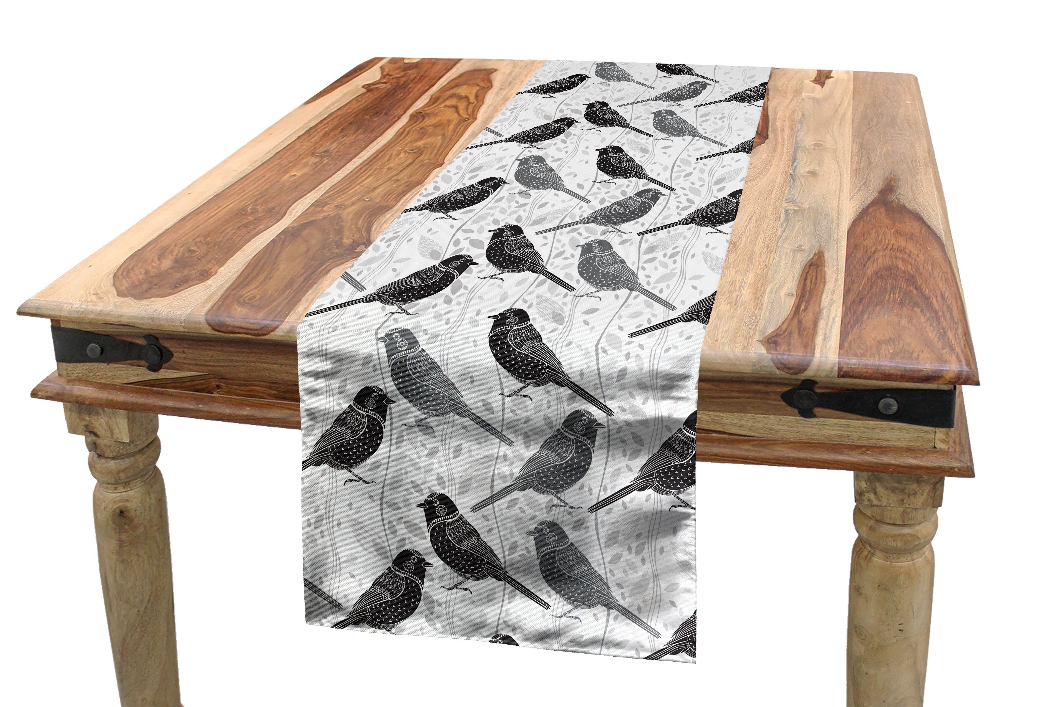 Abakuhaus Tischläufer Esszimmer Küche Rechteckiger Dekorativer Tischläufer, Vögel Northern Mockingbirds