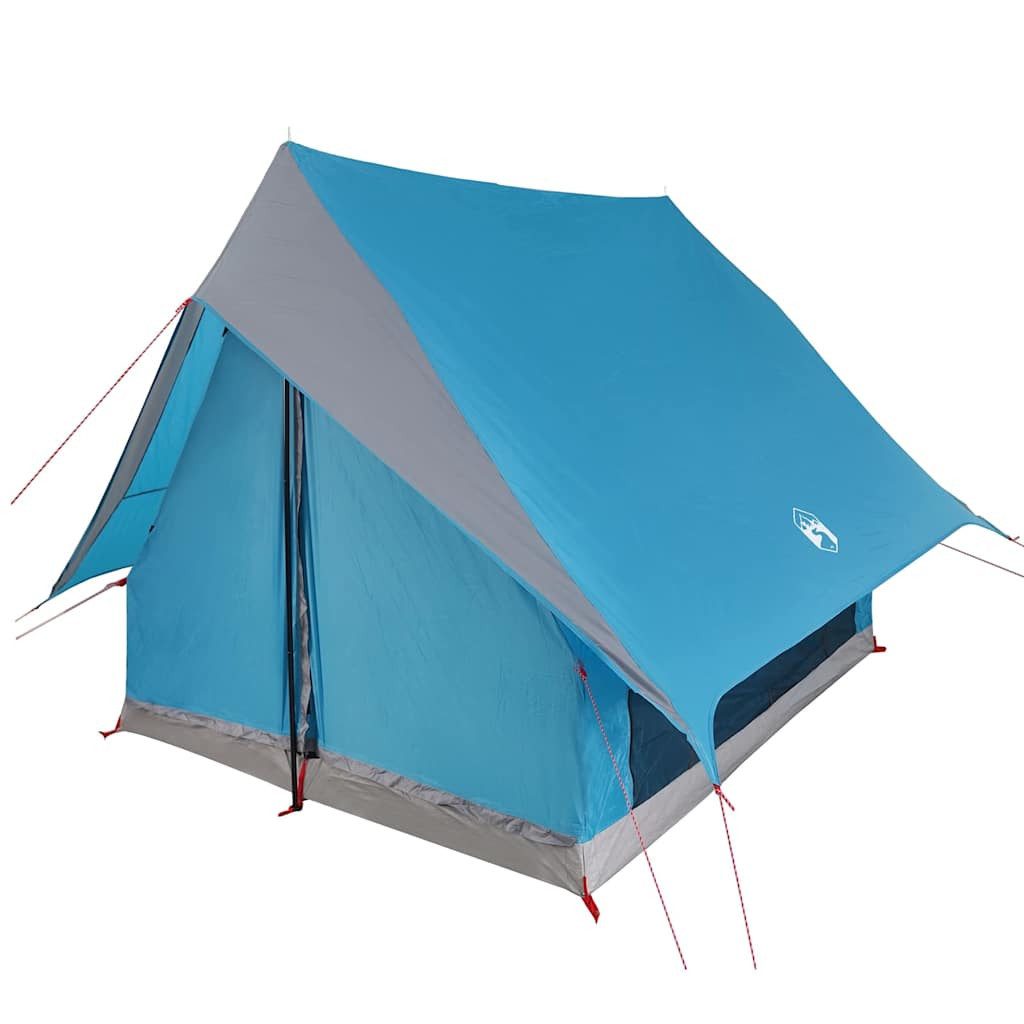 furnicato Faltzelt Familienzelt 220x220x184 cm Blau-Grau, (1 tlg), Klappbares Campingzelt mit Luftentlüftung und inkludierter Tragetasche