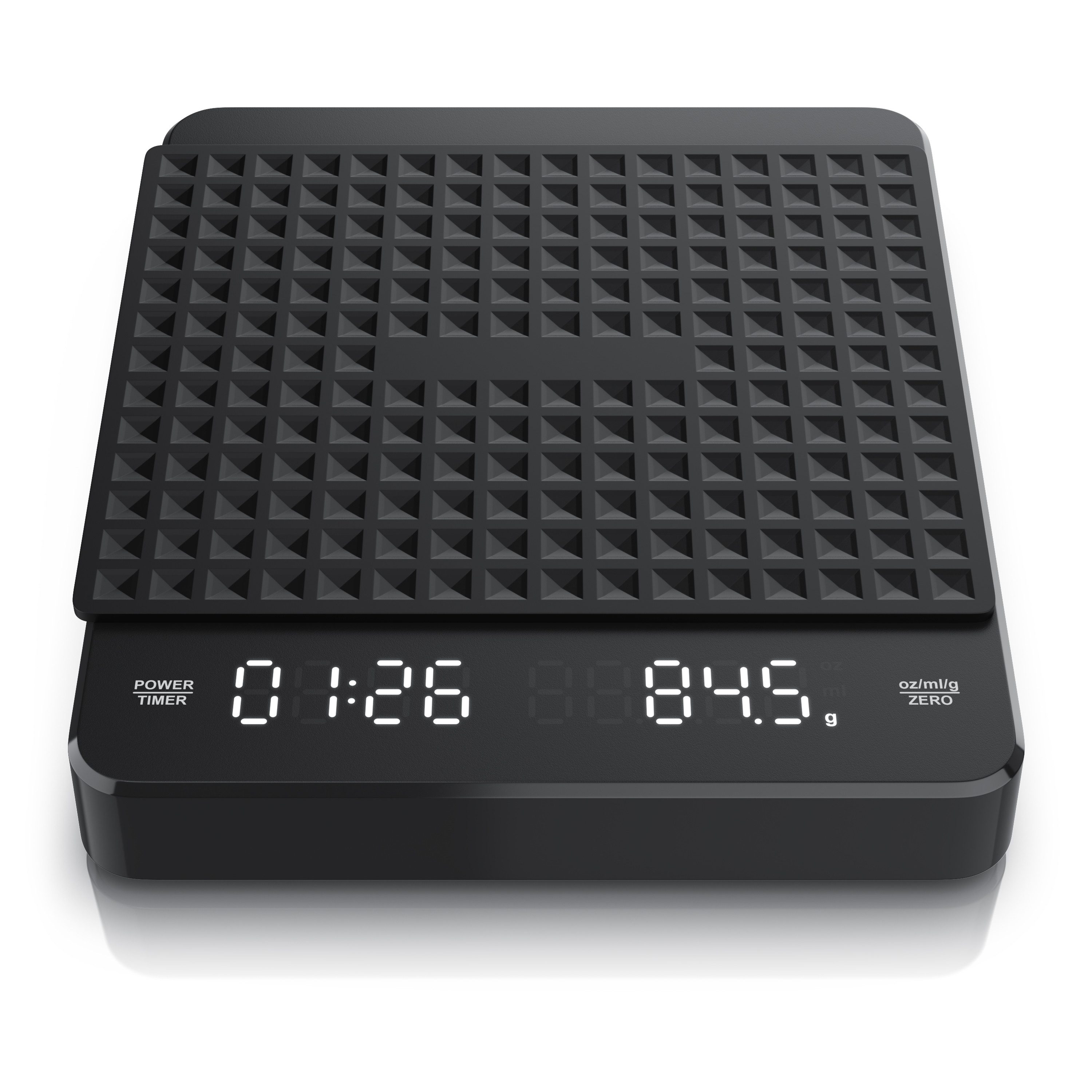 Arendo Küchenwaage digitale Kaffewaage, 3kg max., Baristawaage, Feinwaage 0,1 g Auflösung, (1-tlg), USB aufladbar, für Kaffee Espresso Shot Tee Gewürze Backzutaten, Tara