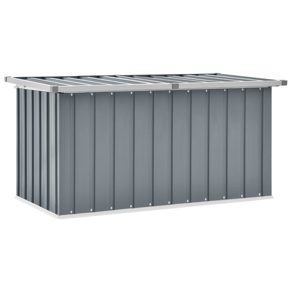 vidaXL Gartenbox aus Stahl (verzinkt) in Grau (B/H/T: 129x65x67 cm)