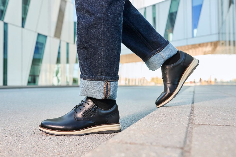 Rieker Schnürschuh Festtagsschuh, Halbschuh, Business-Schnürer mit weicher Innensohle