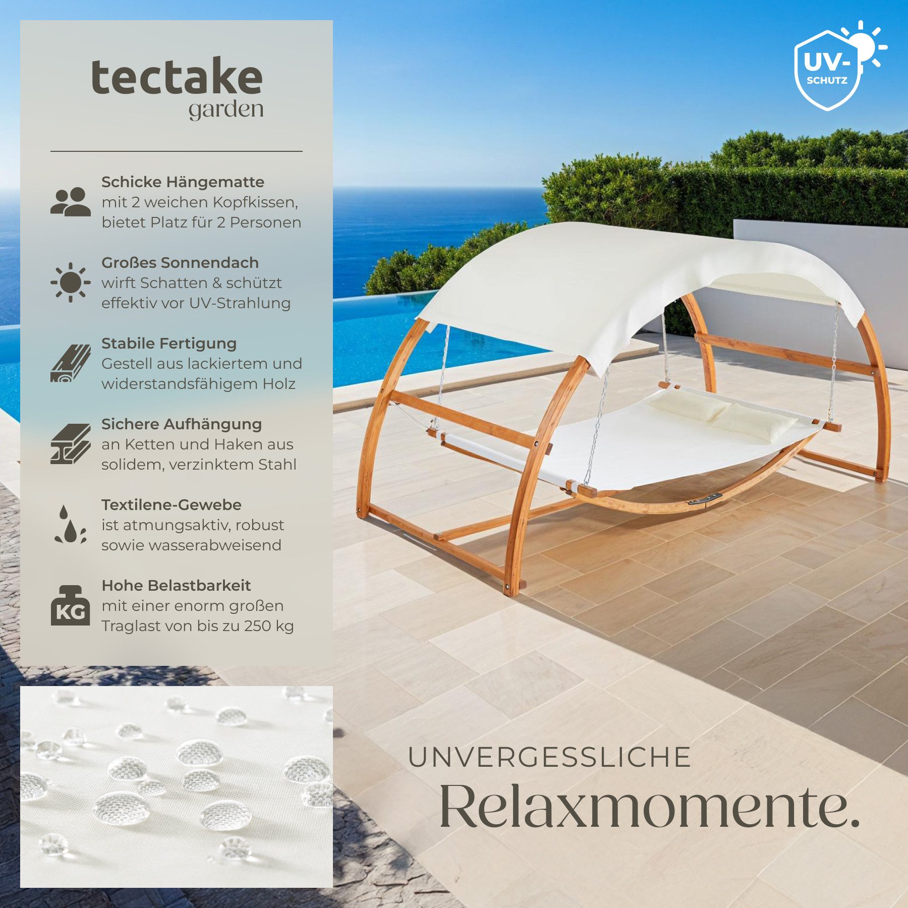 tectake Hängematte Hammock Locarno für 2 günstig online kaufen