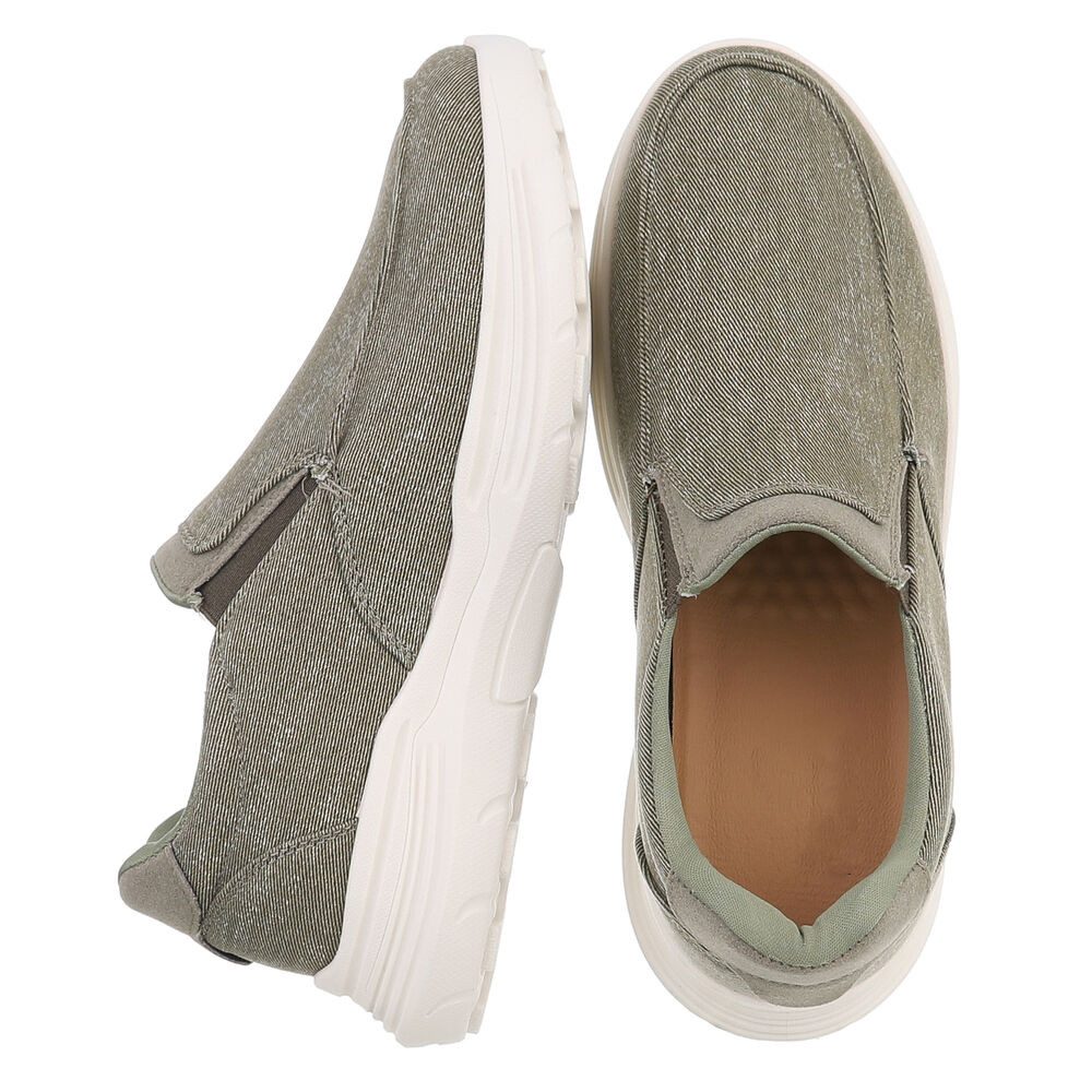 Coolwalk Bequeme Slip-On Schuhe für den Alltag – Komfortabel und stylish Sneaker (89229062) Blockabsatz Sneakers in Khaki