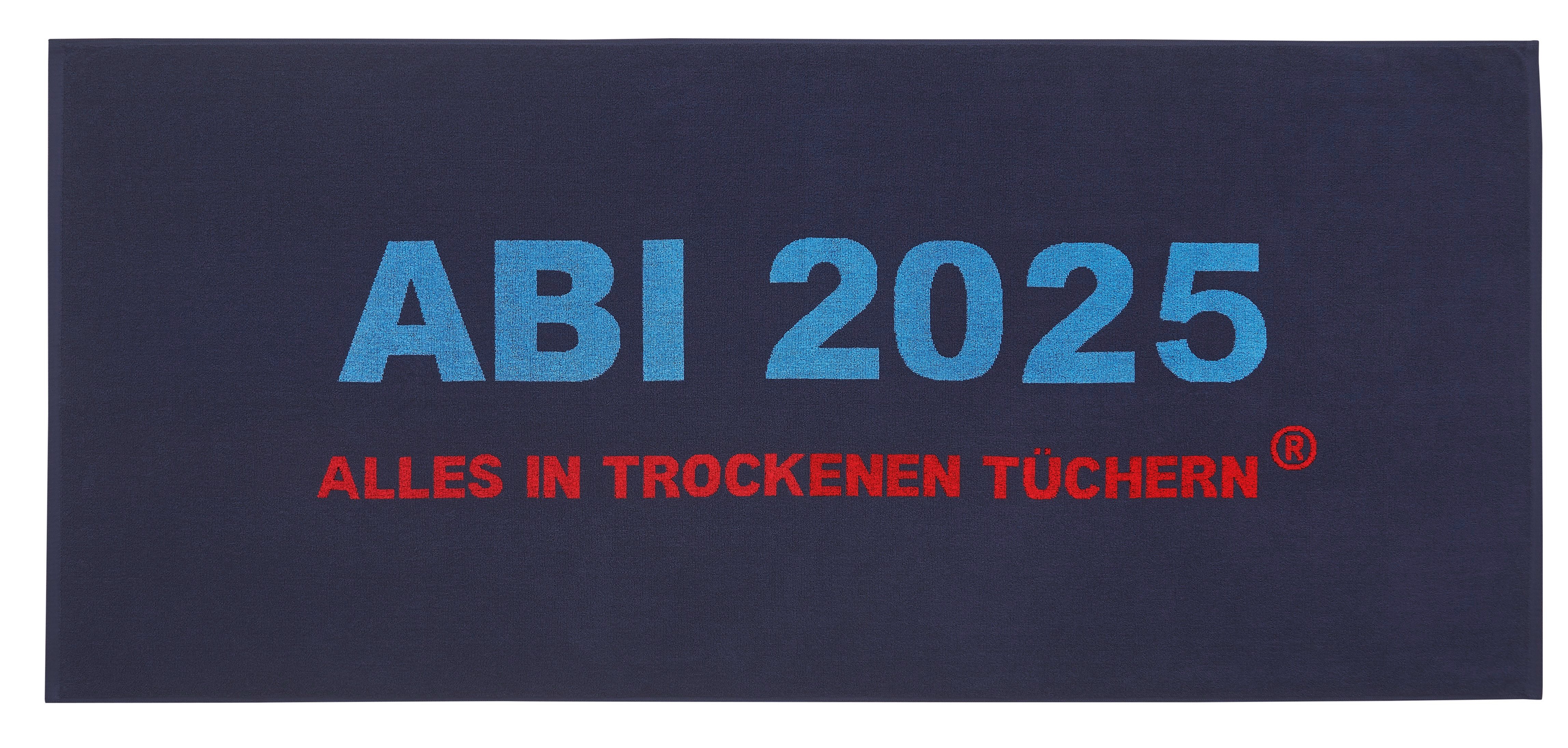 Egeria Strandtuch ABI 2025, Frottier (1-St), 75x180 cm, "ABI 2025-Alles in trockenen Tüchern"