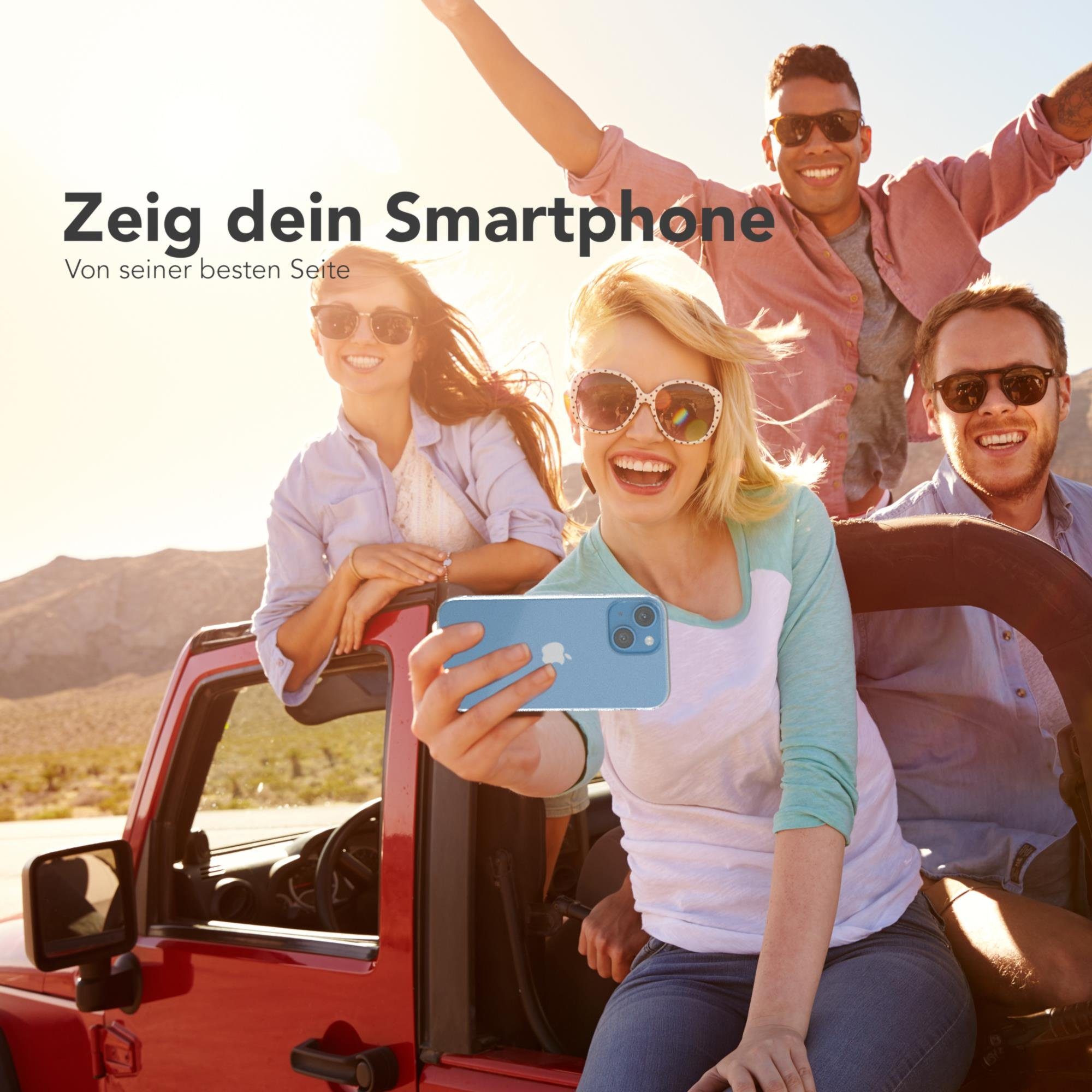 EAZY CASE Handyhülle Slimcover Clear für Apple iPhone 13 Mini 5,4 Zoll, durchsichtige Hülle Ultra Dünn Silikon Backcover TPU Telefonhülle Klar