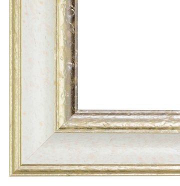 BIRAPA Einzelrahmen Bilderrahmen Florenz, (1 Stück), 20x20 cm, Weiß Silber, Holz