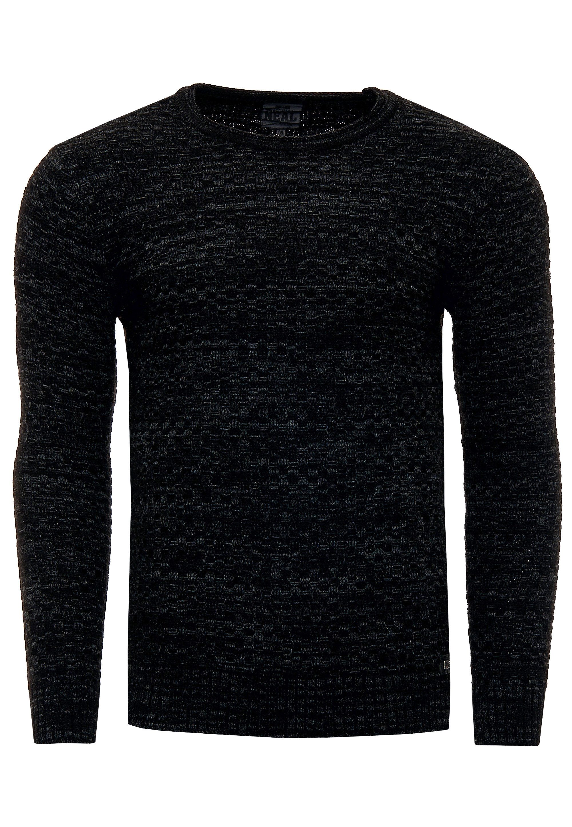 Rusty Neal Strickpullover im melierten Design