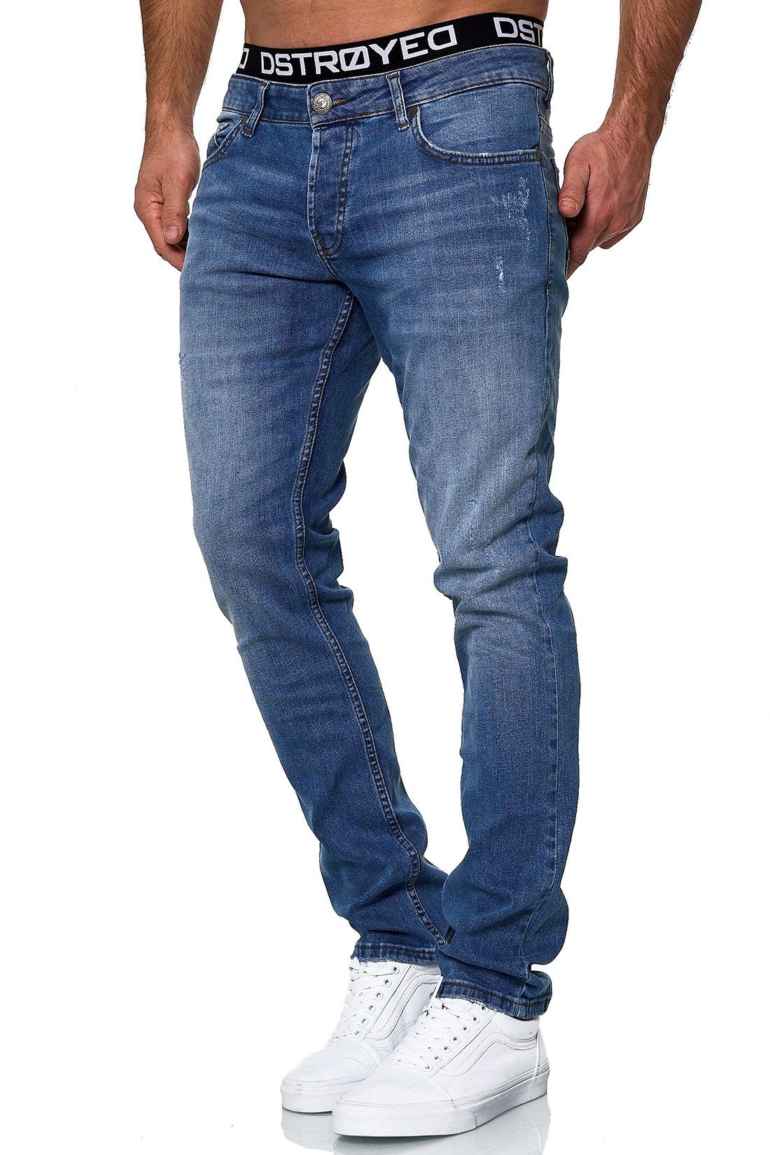 MERISH Slim-fit-Jeans MERISH Jeans Herren Slim Fit Stretch Jeanshose Designer Hose Anthrazit