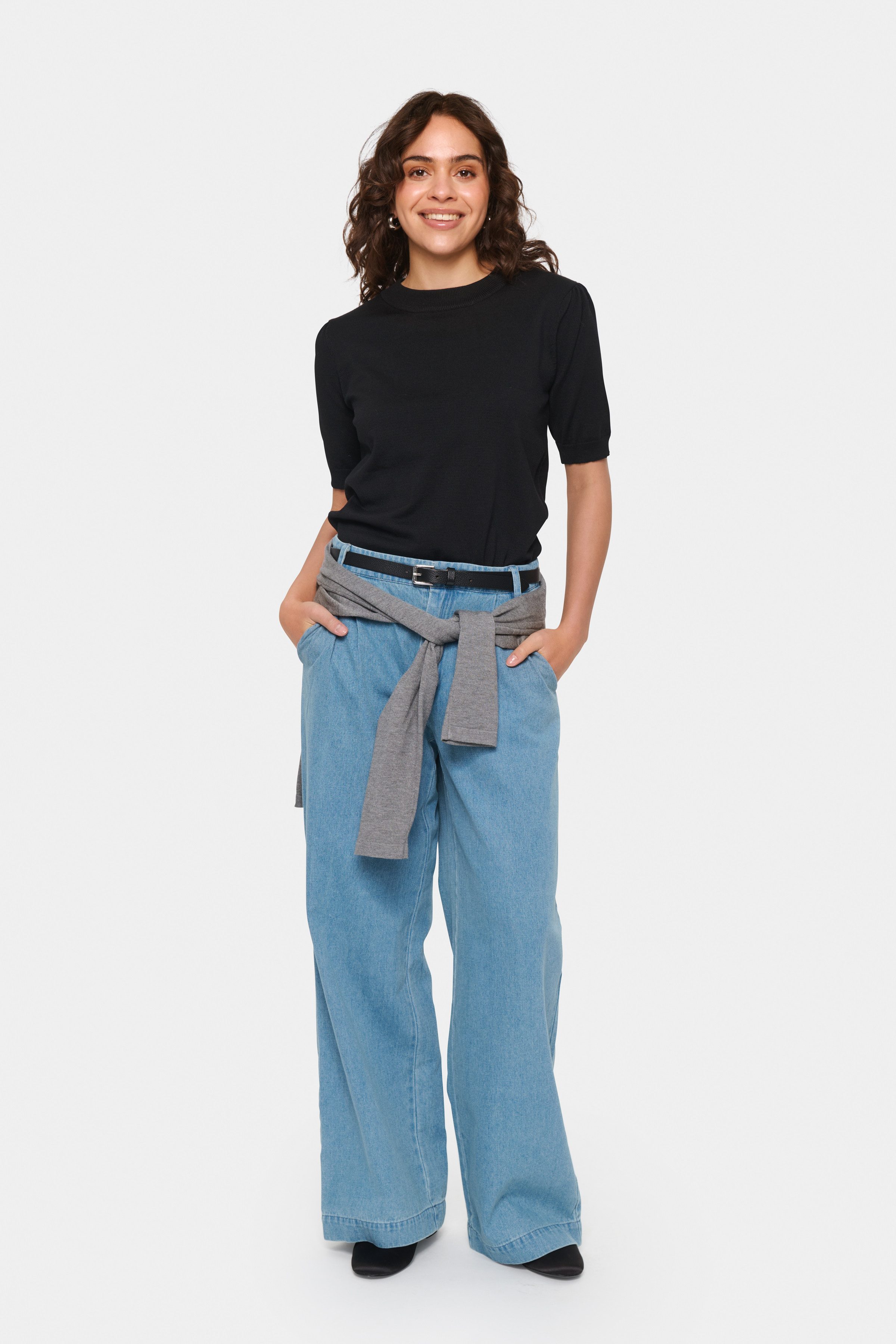 Saint Tropez Kurzarmpullover MilaSZ SS Viskose Feinstrick