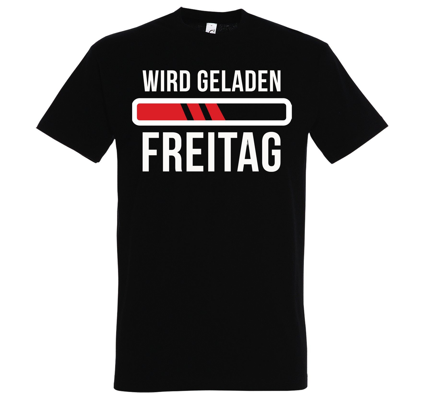 geladen, "Wird Herren Designz T-Shirt Freitag" mit T-Shirt Print Schwarz lustigem Youth