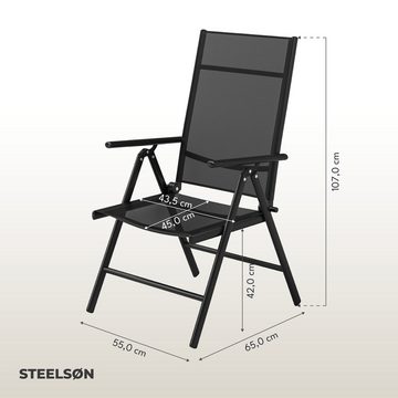 STEELSØN Gartenstuhl Lirael (2er Set Klassisch, 2 St), zusammenklappbar, ohne Montage, in verschiedenen Ausführungen