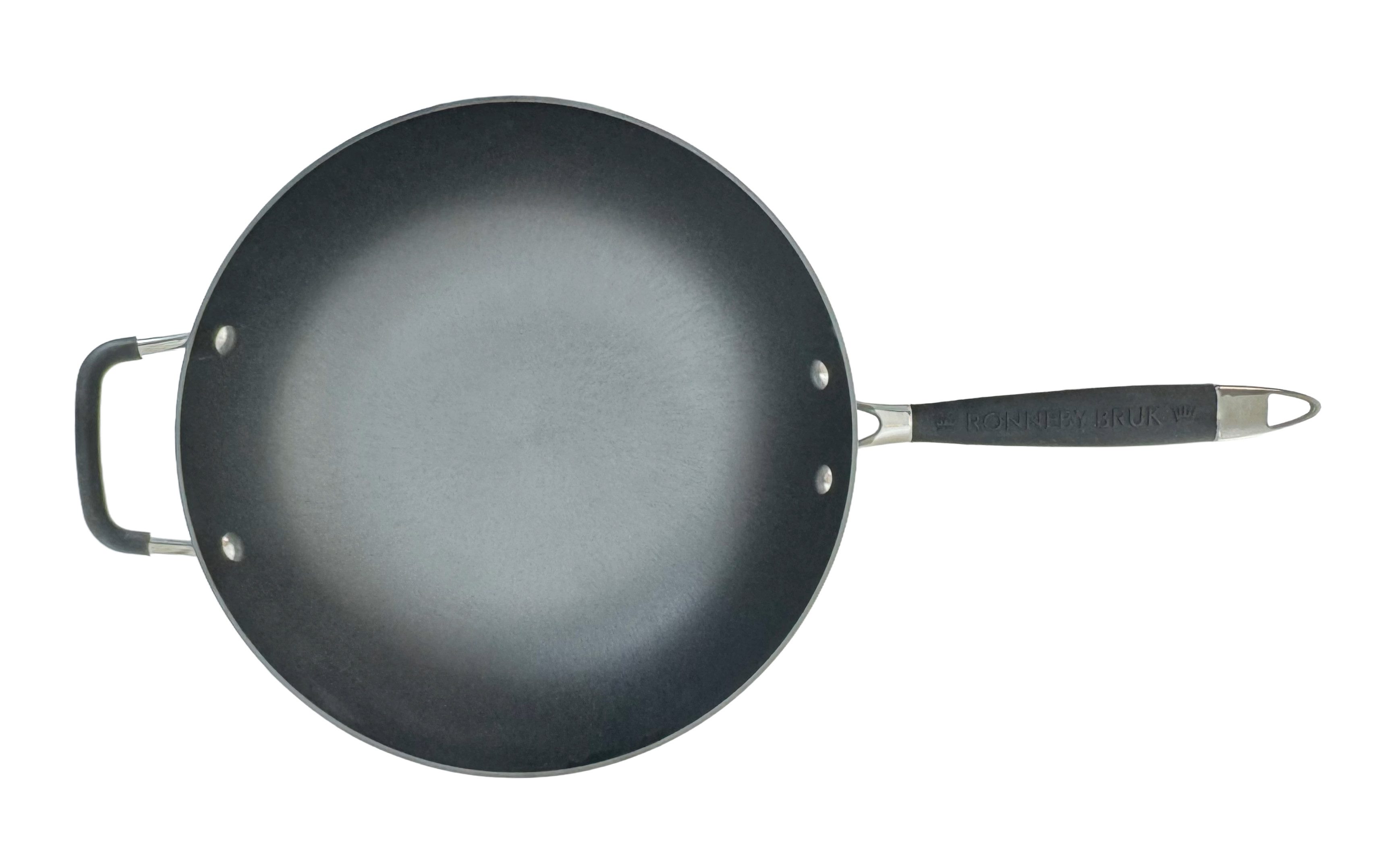 Ronneby Bruk Wok Ultra Light Wok-Pfanne, mit silikonummanteltem Griff, Gusseisen (1-tlg)