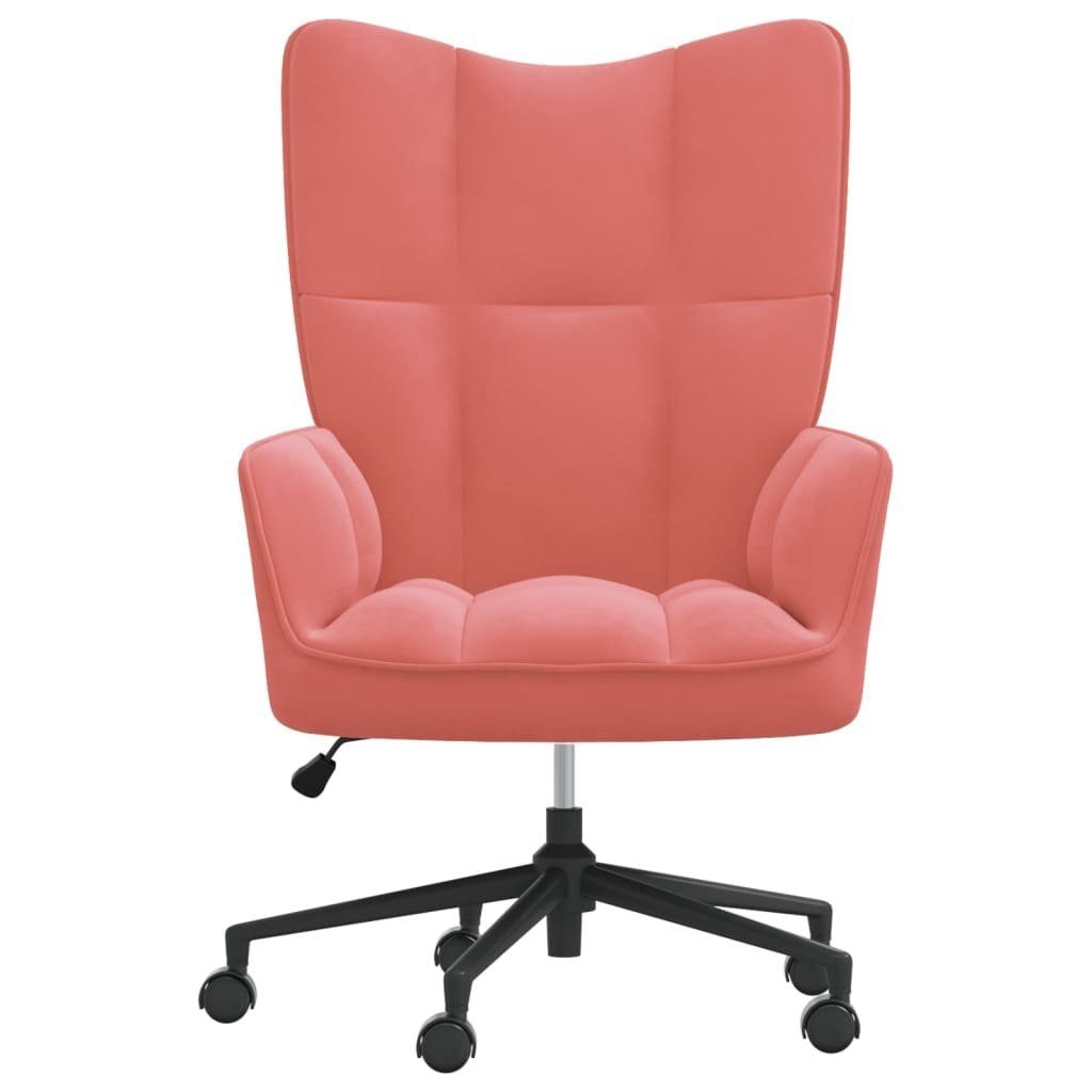 vidaXL Sessel Drehsessel Drehstuhl Relaxsessel Sessel Bürostuhl Rosa Samt