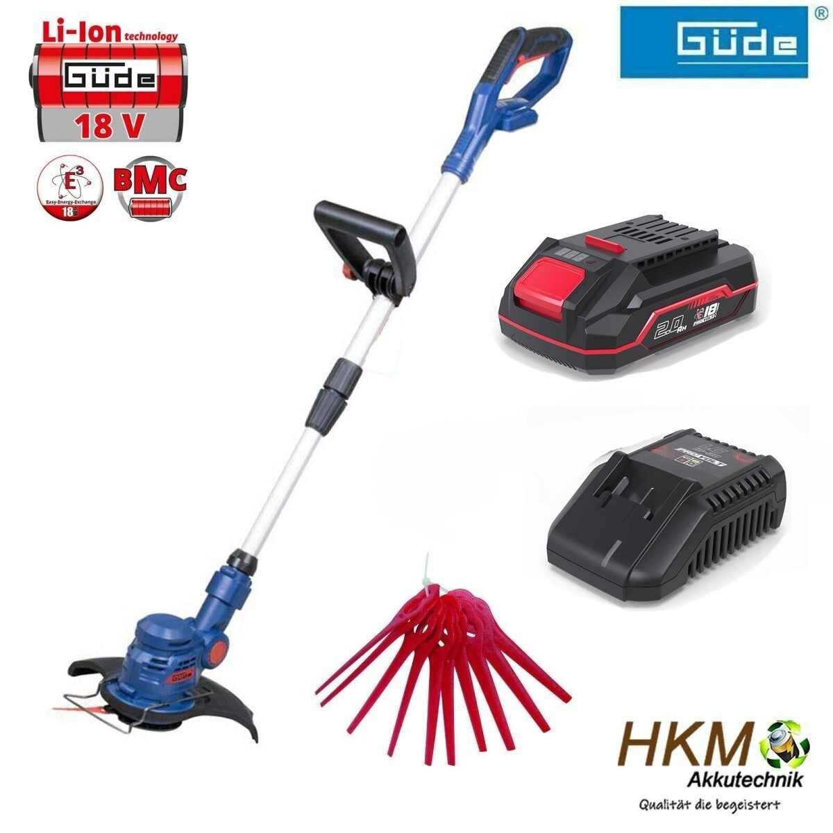 Güde Akku-Rasentrimmer Güde Rasentrimmer RT 18V Akku 2.0 Ah / Ladegerät 3A Kantenschneider