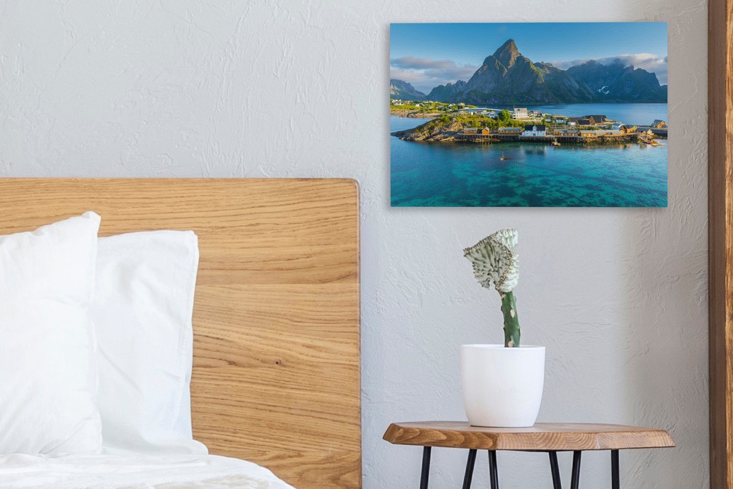 OneMillionCanvasses® Leinwandbild bei St), Norwegen, Wandbild Wanddeko, 30x20 cm Lofoten (1 Leinwandbilder, Tageslicht, Aufhängefertig