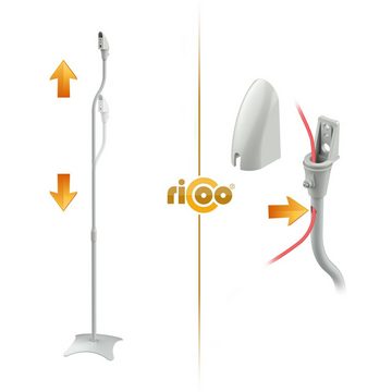 RICOO BH-08-G Lautsprecherständer, (2x Lautsprecher Ständer Standfuß Speaker Boxen Stativ höhenverstellbar)
