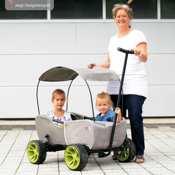 Hauck Bollerwagen Eco Mobil Safari, Transportwagen Handwagen faltbar mit Dach für 2 Kinder, bis 50 kg