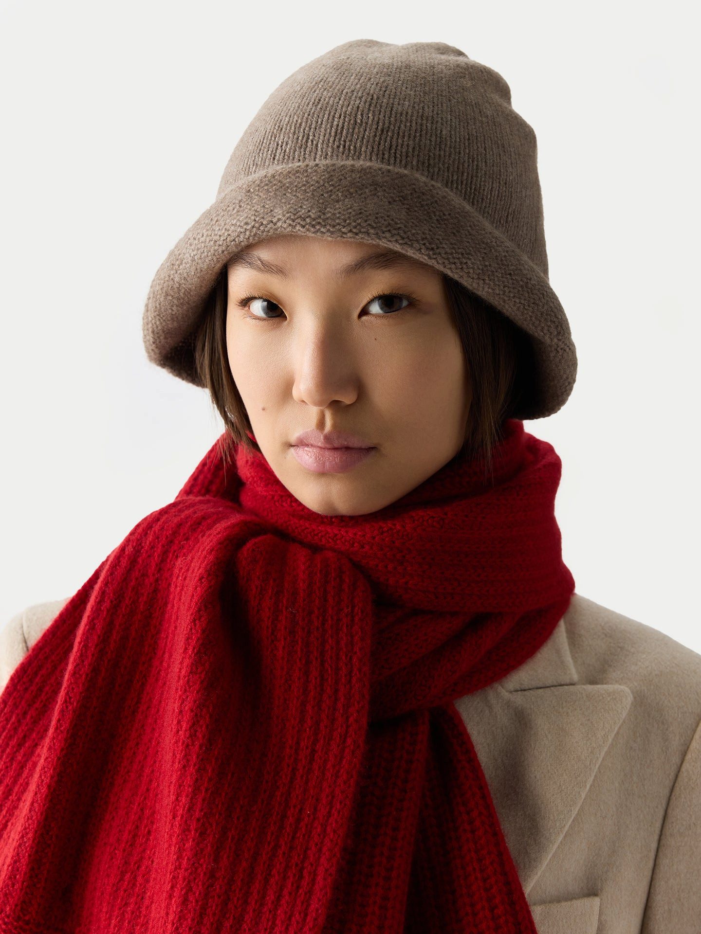 GOBI Cashmere Strickschal Breitgerippter Strickschal