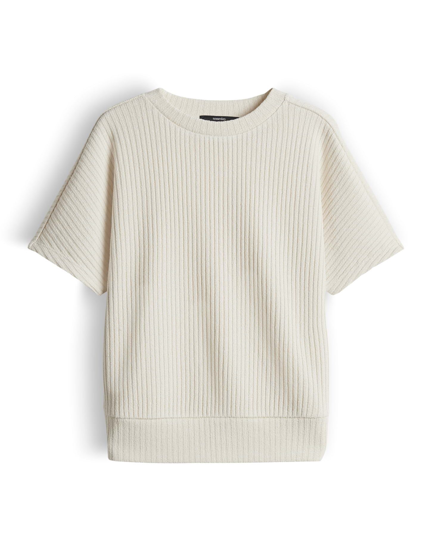 someday Sweatshirt Urosa Sweatshirt in Rippenstruktur aus Sweatware Lockere Passform, elastisch mit breitem Saum