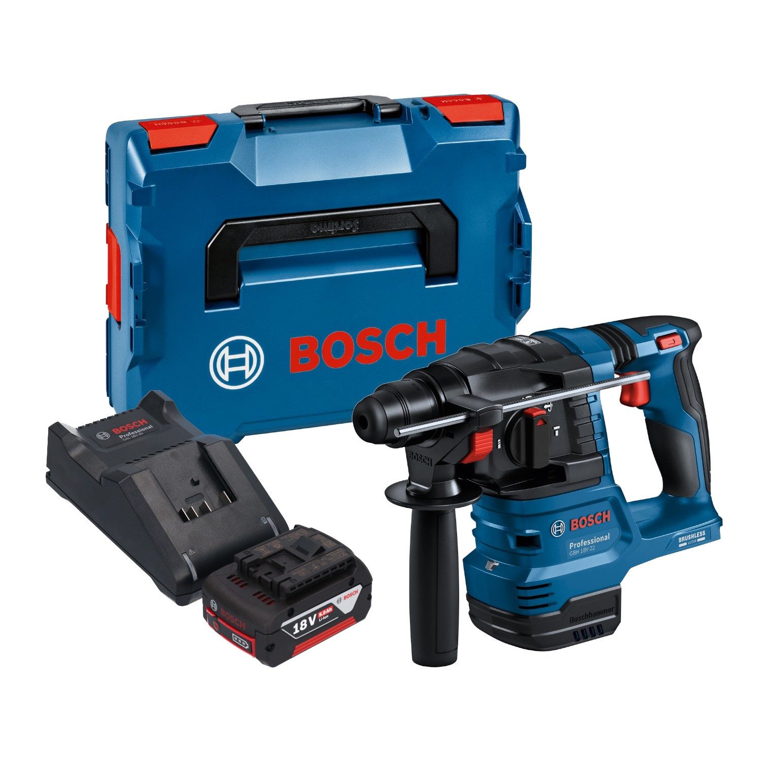 Bosch Professional Akku-Bohrhammer GBH 18V-22 Professional 18 V 1,9 J SDS Plus Brushless