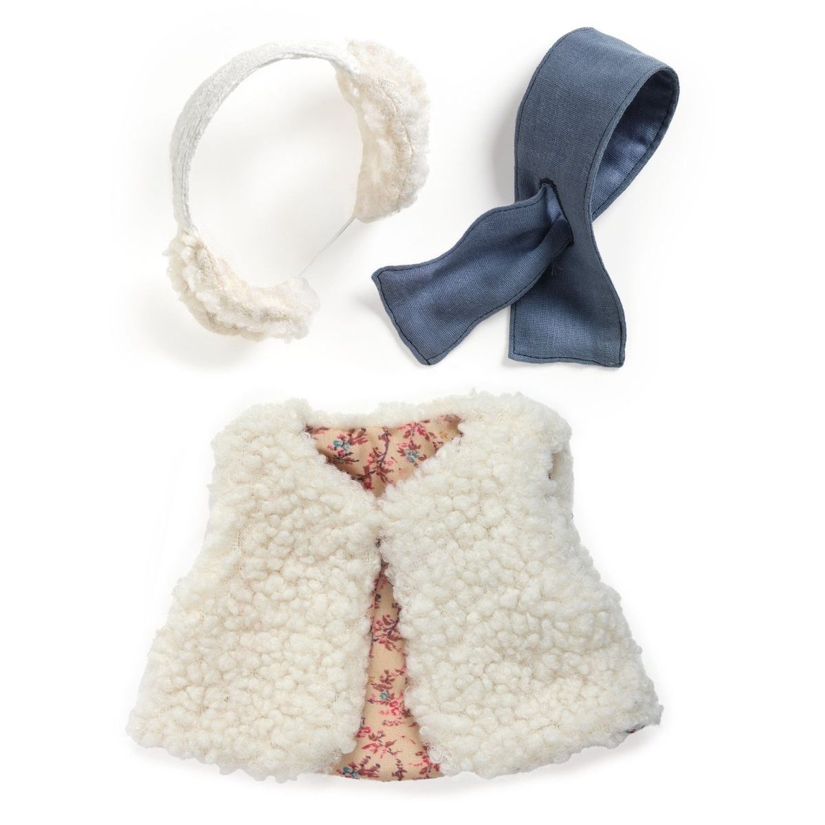 DJECO Puppenkleidung Pomea Set Moumoute für Puppen 28-34 cm Weste, Ohrensch günstig online kaufen