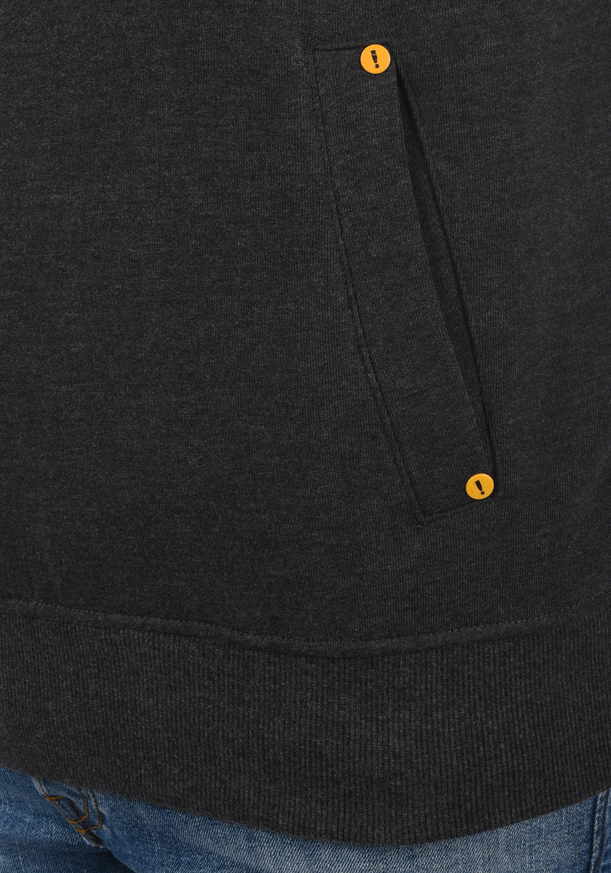 Sweatshirt Details Kapuzenpullover farblichen Dark !Solid kontrastreichen Grey Melange SDKaan (1940071) mit
