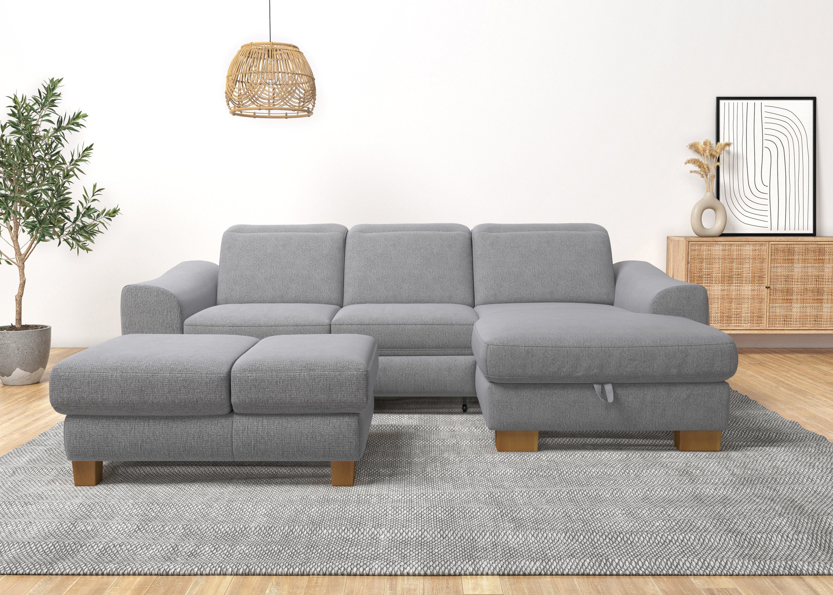 Home affaire Ecksofa Dundee L-Form, wahlweise mit Kopfteilverstellung und zusätzlich mit Schlaffunktion