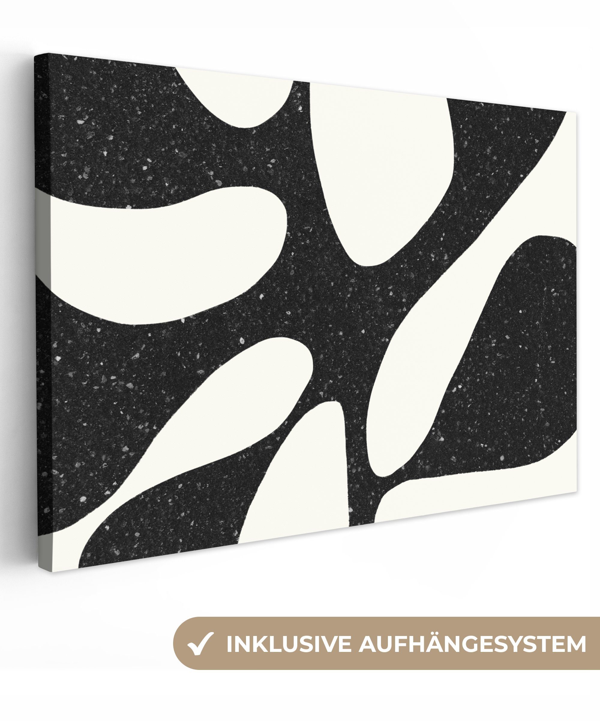 OneMillionCanvasses® Leinwandbild Pflanze - Schwarz - günstig online kaufen