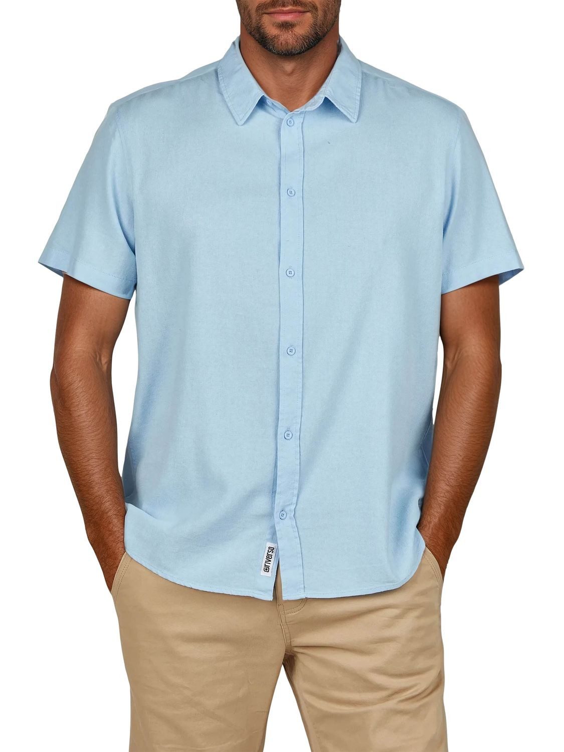riverso Kurzarmhemd Herren Leinen Hemd RIVEmilio Regular Fit (1-tlg) günstig online kaufen