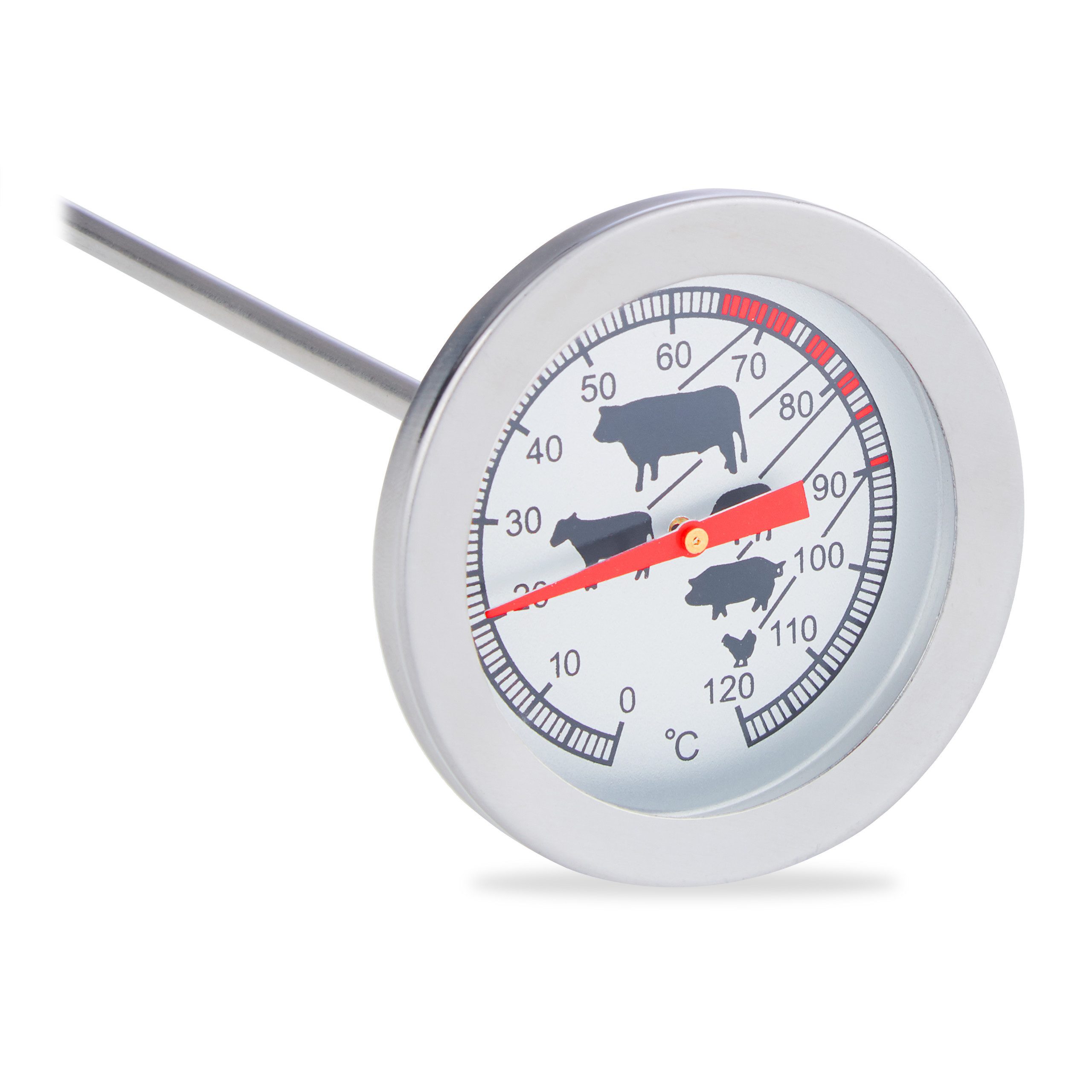 Grillthermometer Analoges Edelstahl Einstichthermometer