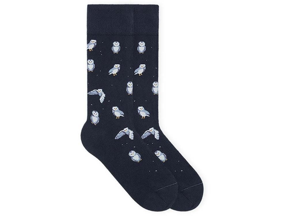 Füßlinge VON JUNGFELD Bio-Socken 'Snow Owl'