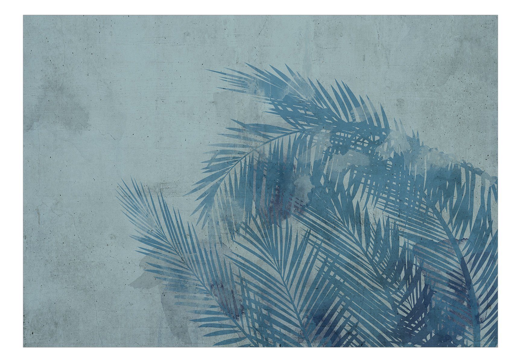 Palm Tapete Vliestapete Design 1x0.7 halb-matt, Blue in KUNSTLOFT lichtbeständige Trees m,