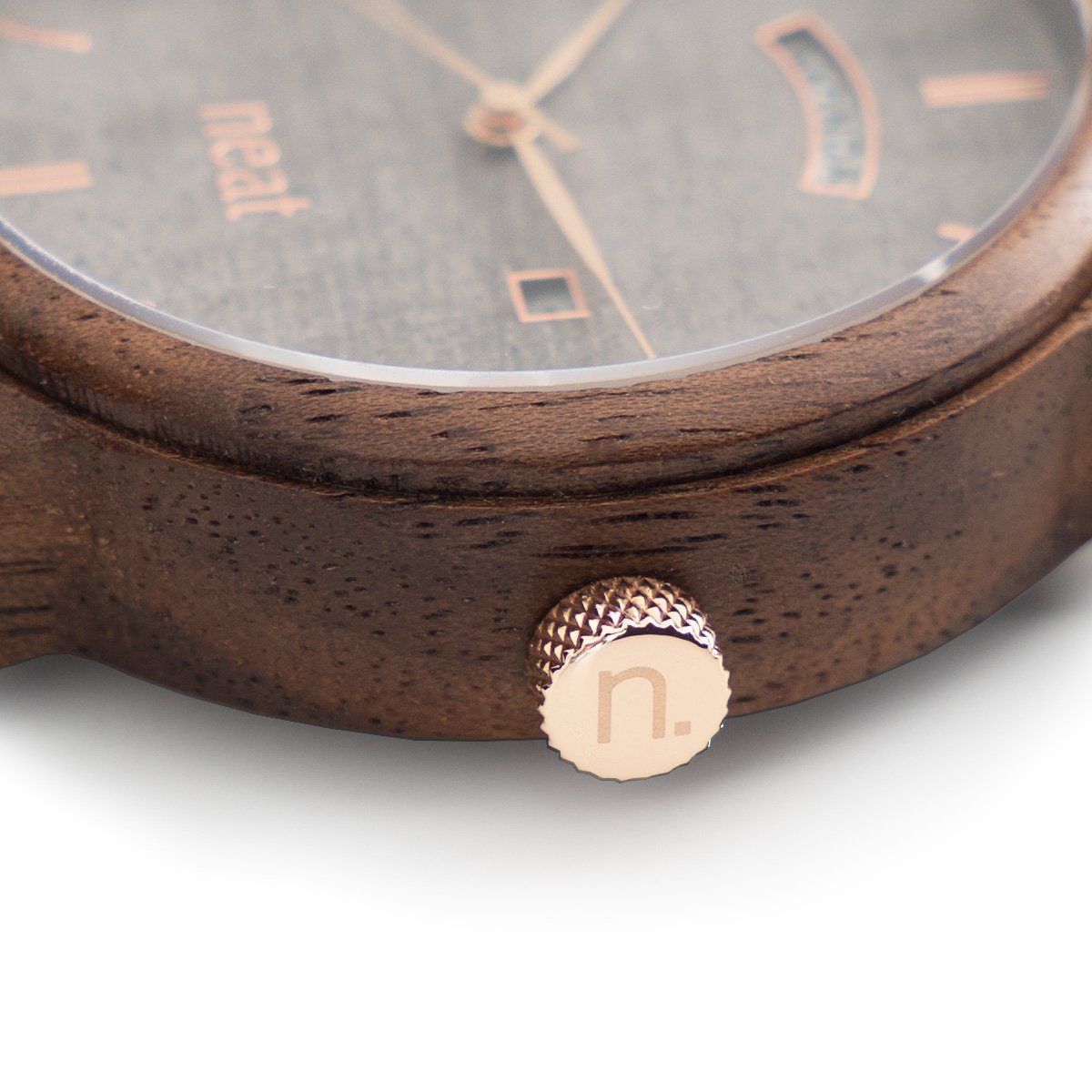 Premium 43mm (Quarz-Holzarmbanduhr, aus Naturholz Ø – aus neat Quarzuhr Herren-Armbanduhr, Knight echtem N082 Holzuhr – Holz), EU in Handgefertigt