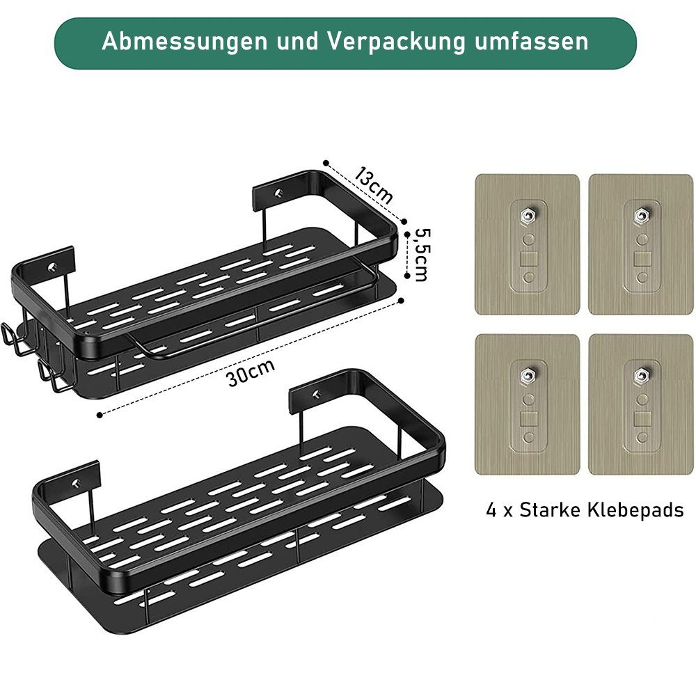 zggzerg Duschkorb Duschablage Ohne Bohren, 2 günstig online kaufen