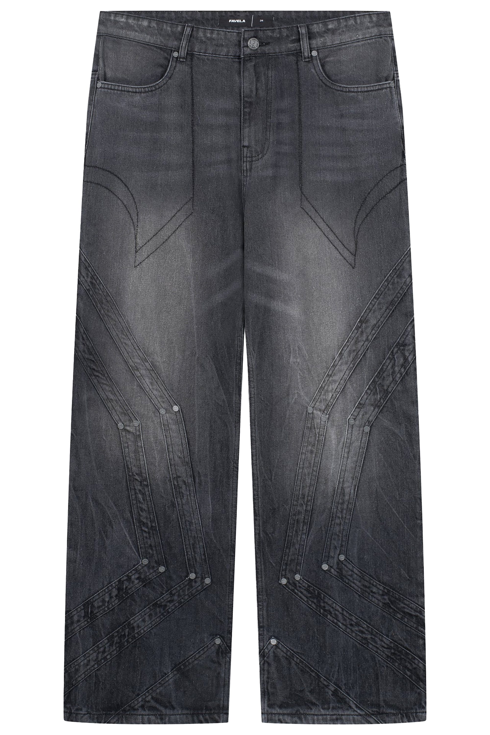 Favela Relax-fit-Jeans FAVELA Herren Baggy Jeans Heavy Cutline black wave w günstig online kaufen