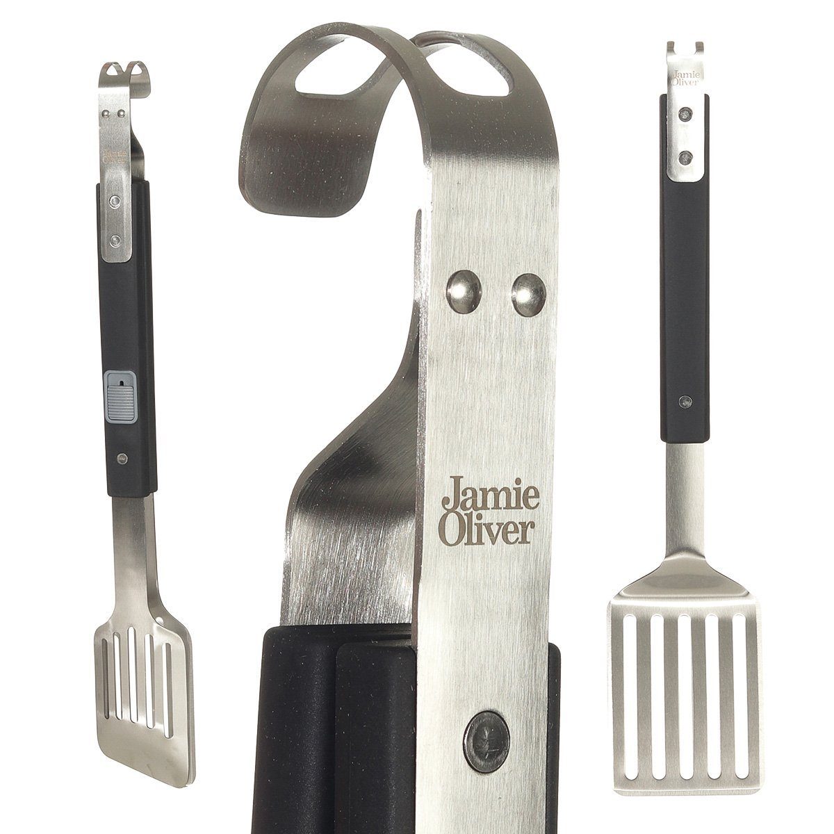 JAMIE OLIVER Grillwender Jamie Oliver XXL BBQ Set Grillzange u. Wender 50cm lang