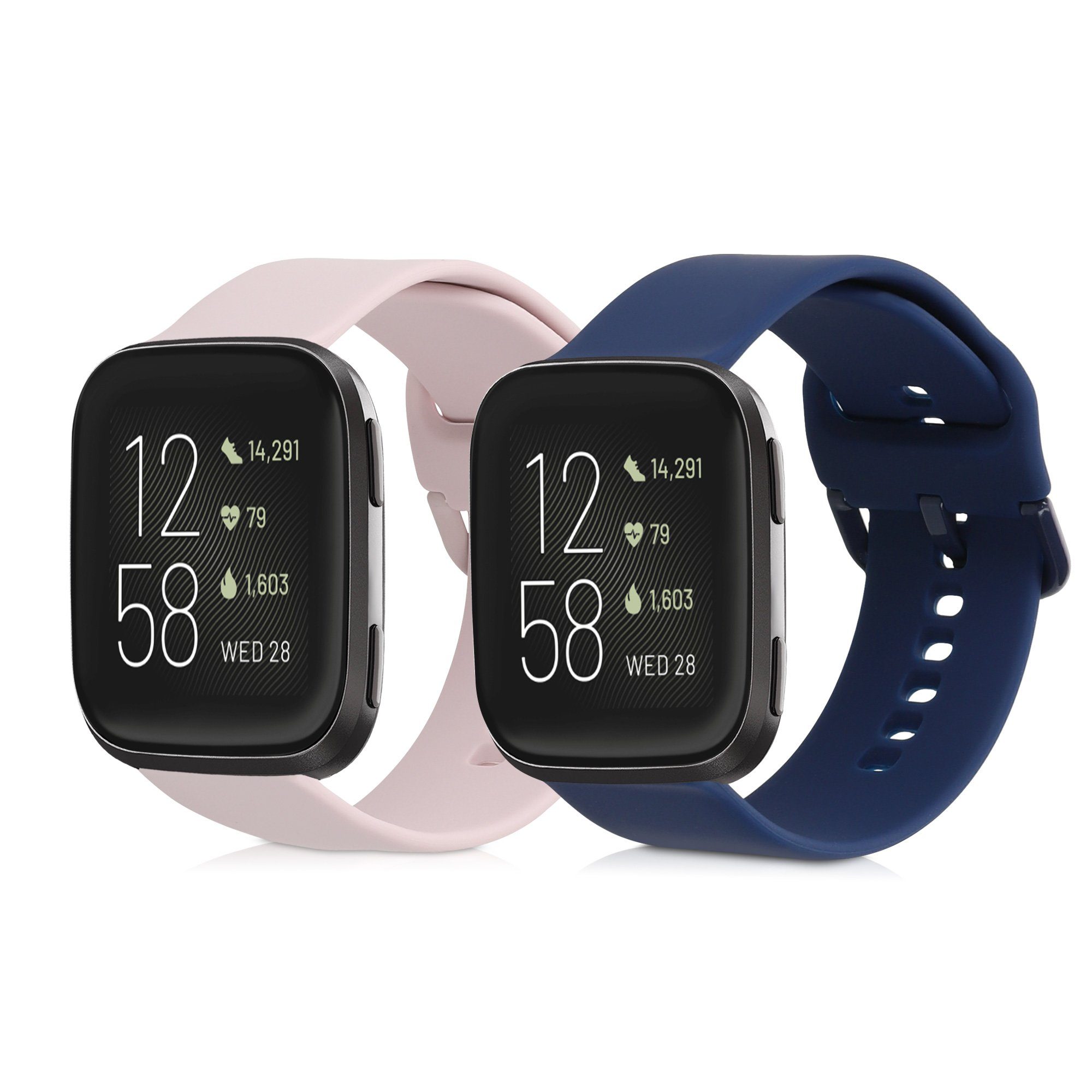 passend 2 Silikon / Versa MIT: Set Versa 2x Fitbit Versa für Uhrenarmband kwmobile Lite Fitnesstracker, Lite Versa Armband / Versa KOMPATIBEL Sportarmband 2, TPU für / / Fitbit Versa