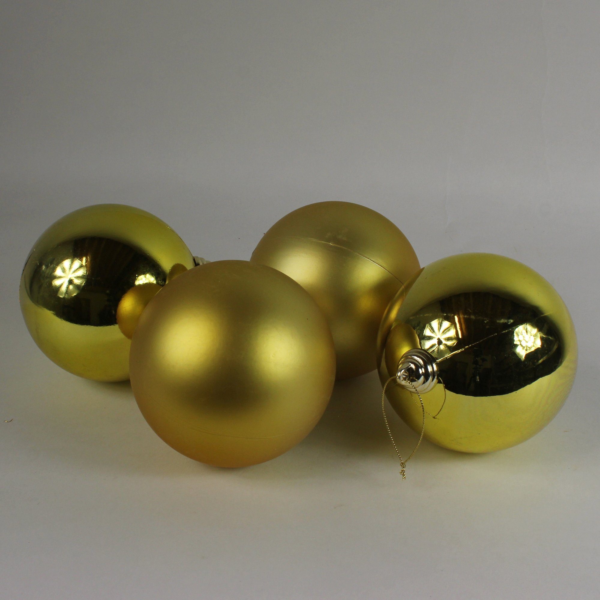 Lucht Weihnachtsbaumkugel Weihnachtskugeln Kunststoff 4 Stück gold 12