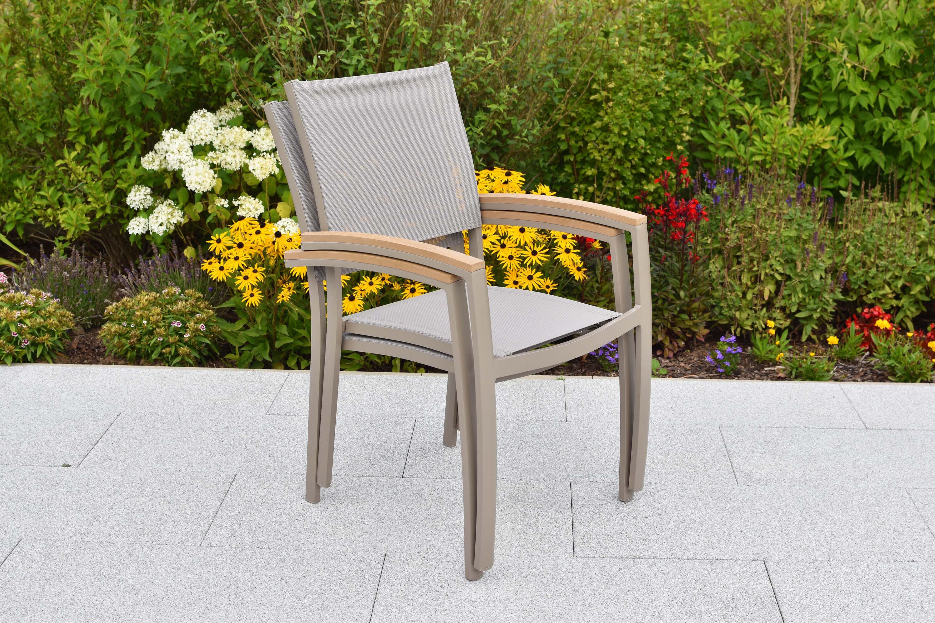 MERXX Gartensessel Piemont (Set, 2-St), Armlehnen und Applikationen aus Kunststoff