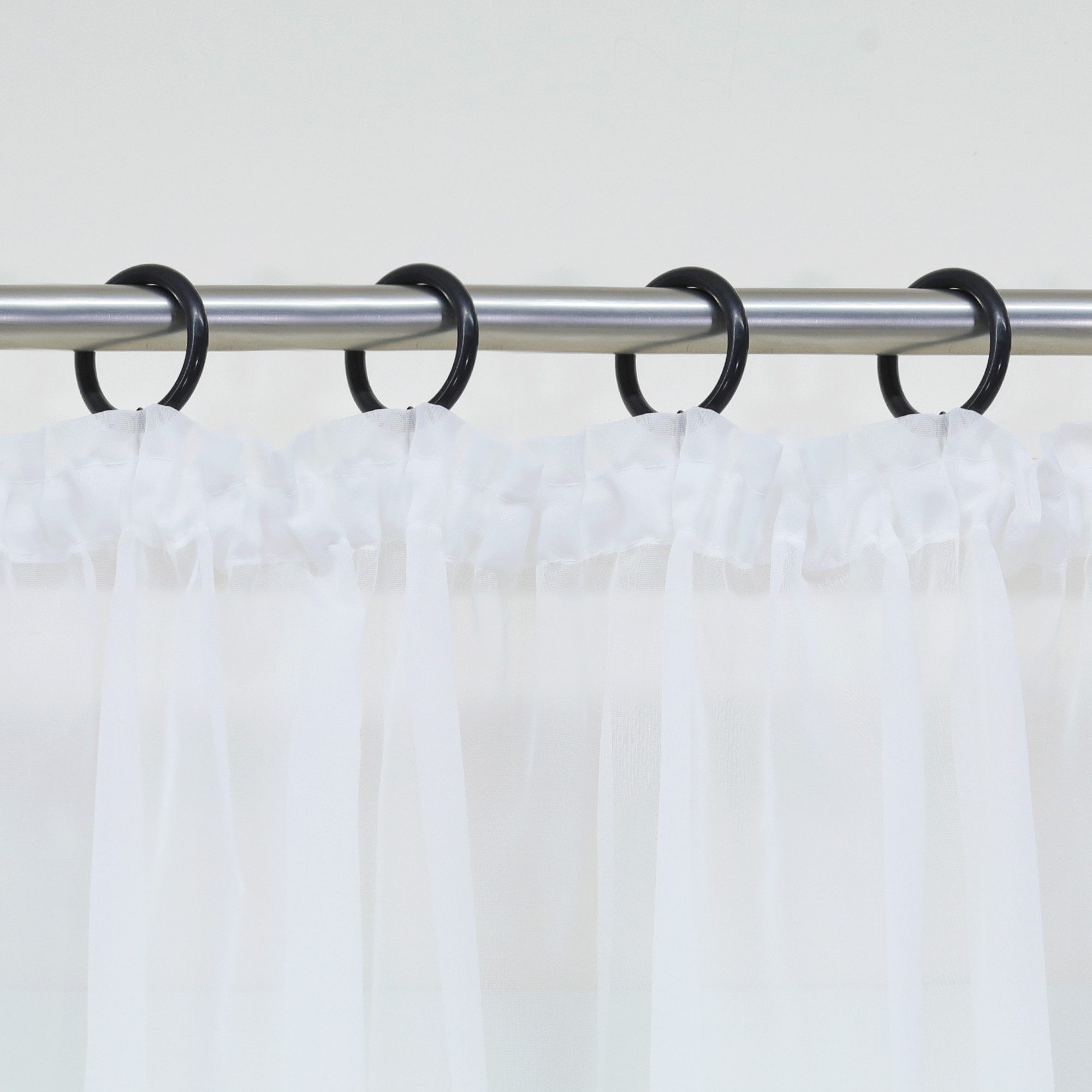Joyswahl Scheibengardine Bogenstore (1 St), Kräuselband, transparent, Voile mit Satinband