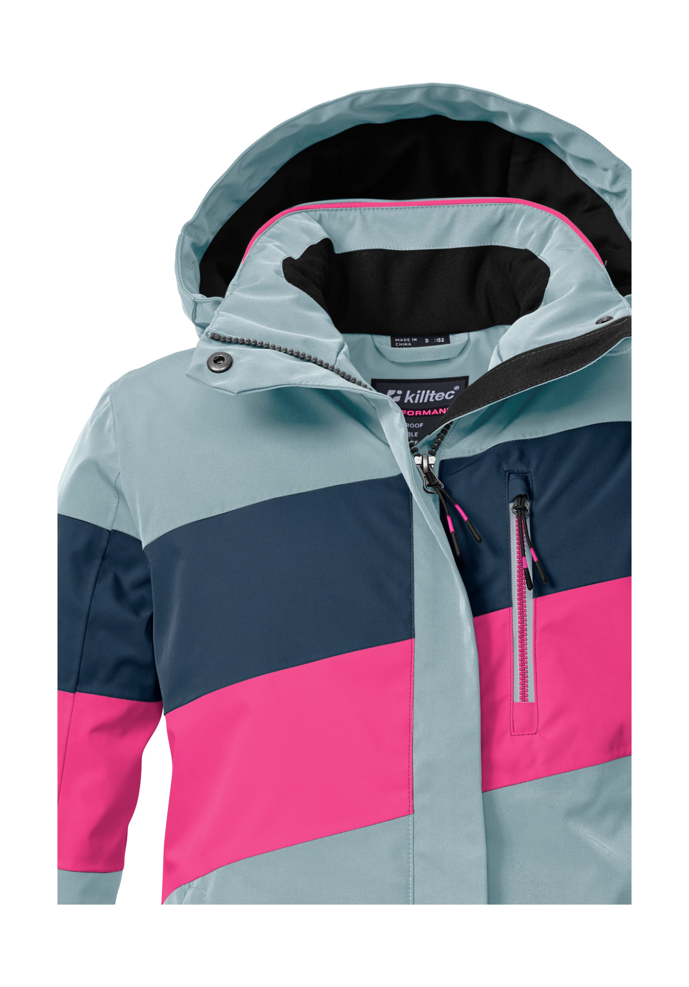 Killtec Skijacke KSW 197 GRLS SKI JCKT Wasserdicht, atmungsaktiv, verstellbare Kapuze, viele Taschen