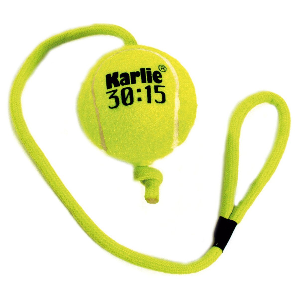 Karlie Tierball Hundespielzeug Tennisball mit Seil von Karlie
