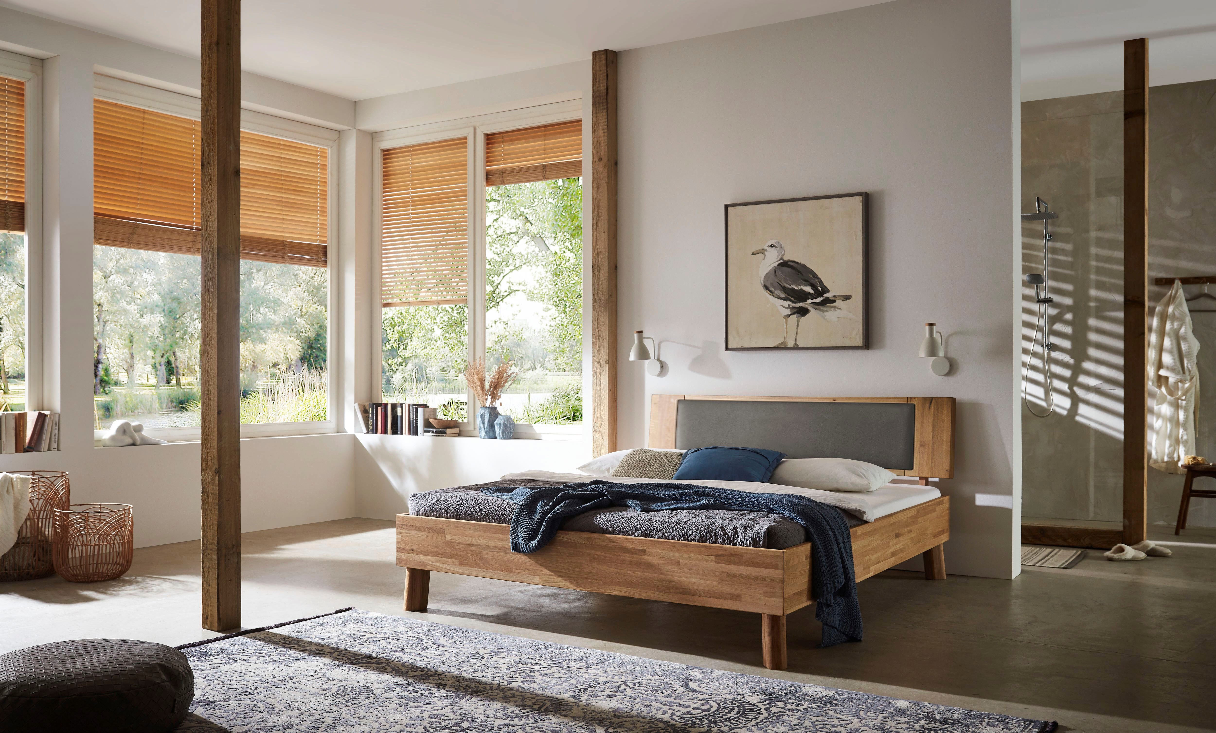 Home affaire Massivholzbett Chavot IV inkl. gepolstertem Kopfteil, wahlweis günstig online kaufen