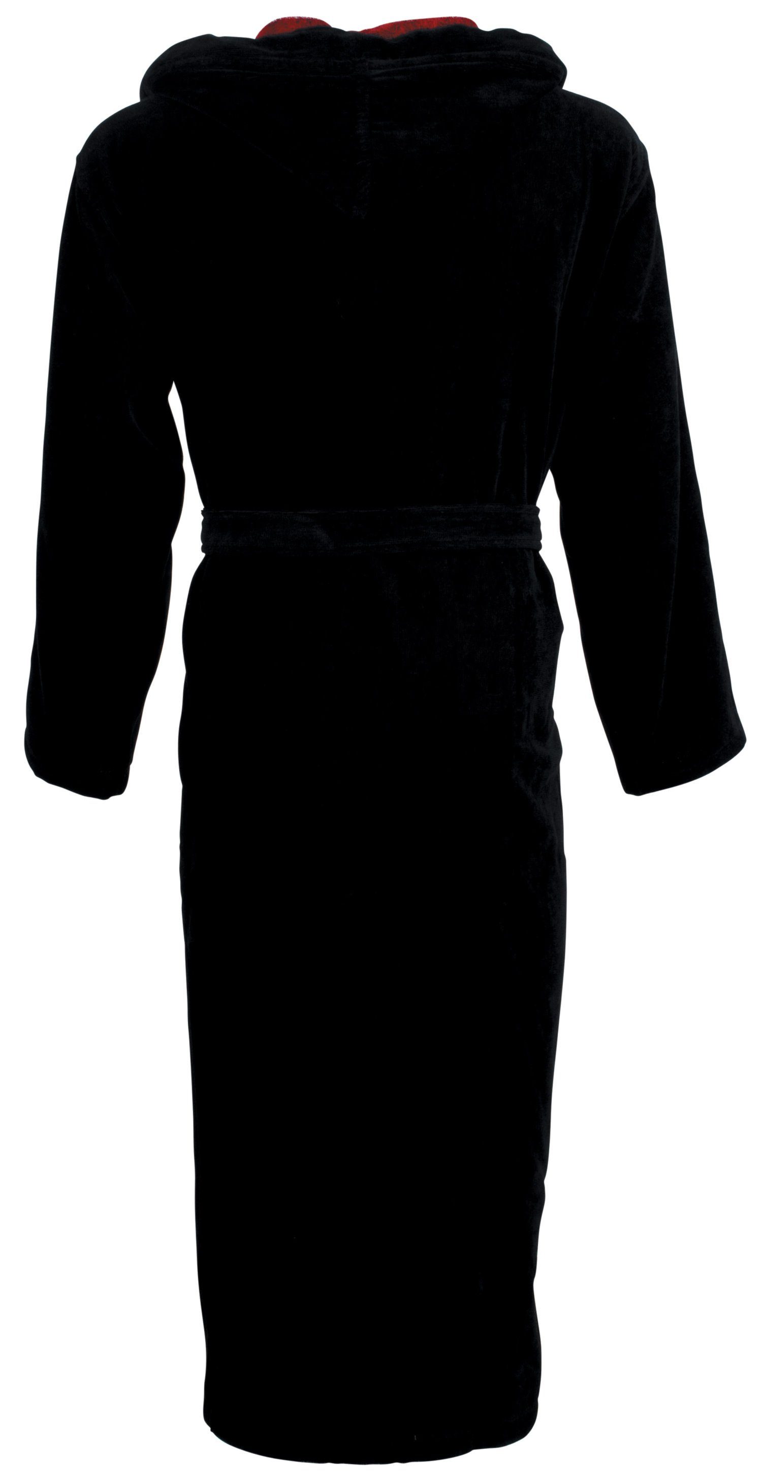 Carl Ross Unisex-Bademantel, Baumwolle, Kapuze, Gürtel, Baumwolle