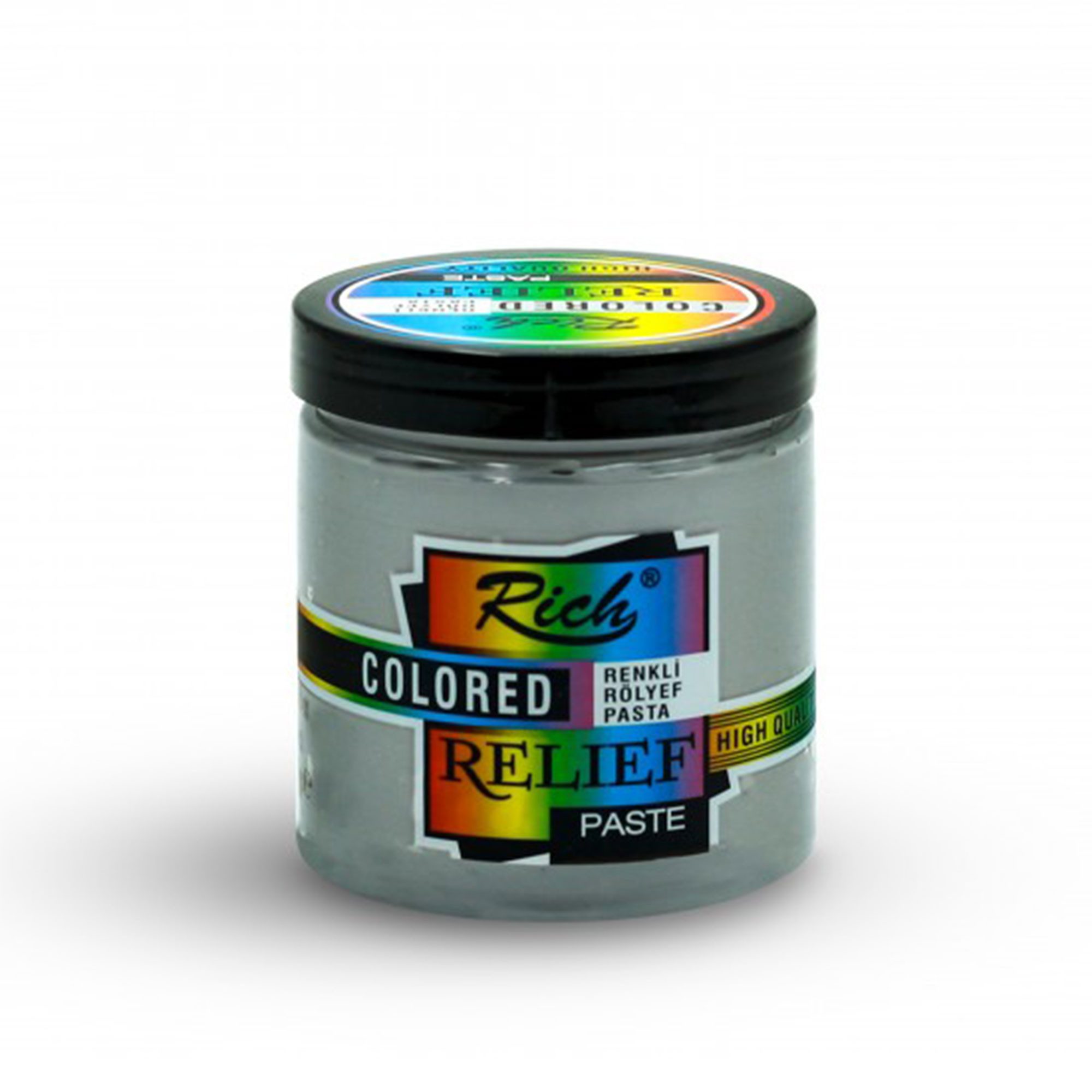 RICH Bastelfarbe Relief Paste - Ready-to-Use Water-Based Decor Paste 250 cc -10 Colors