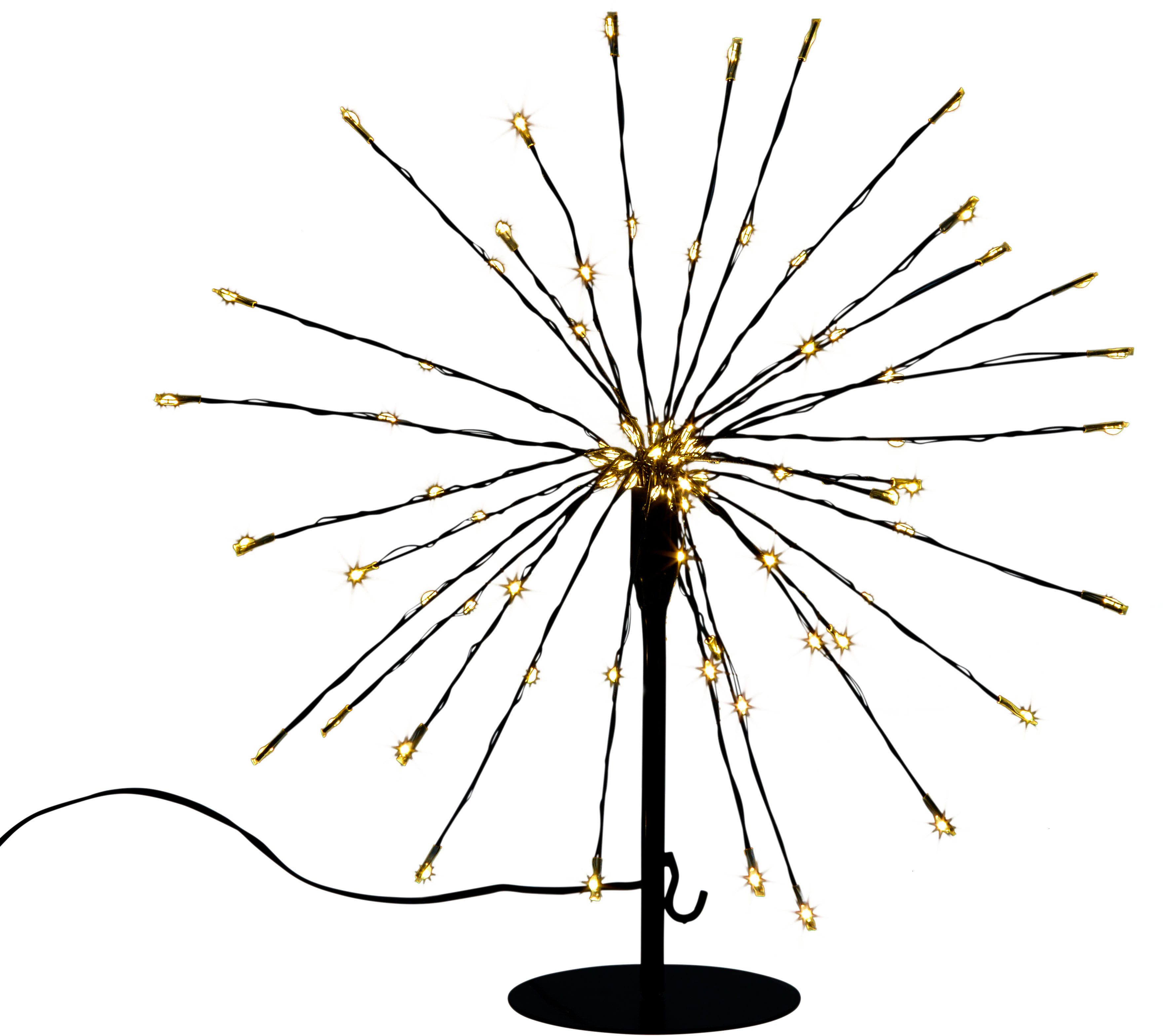 Northpoint LED-Lichterkette Eiskristallleuchte 90 LEDs Ø50cm für Innen und Außen Timer 10m Kabel
