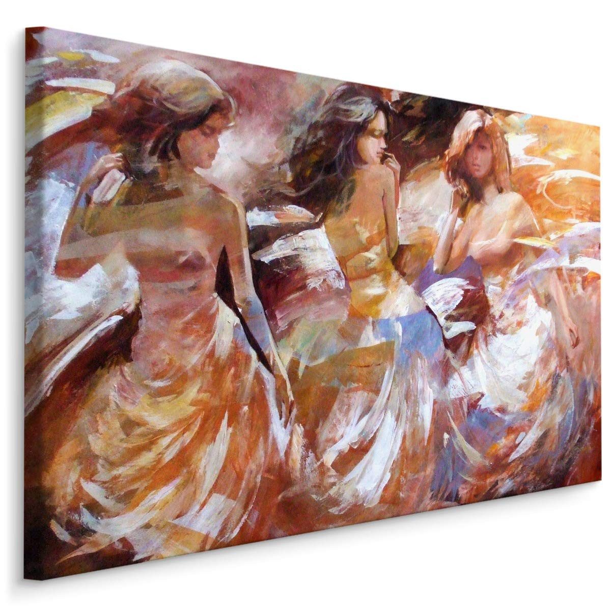 Muralo Leinwandbild Menschen – Leinwandbild Wandbild Kunstdruck Wohnzimmer, Frau (1 St), Porträt – Frauen – Schöne Menschen, 30 x 20 cm, aufhängefertig