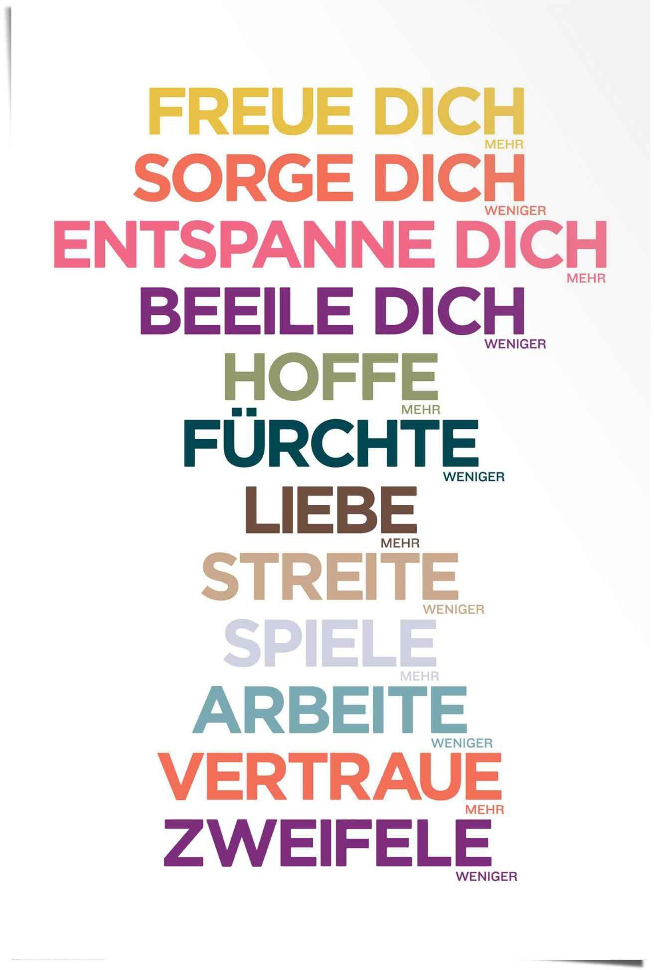 Reinders! Poster »Freue dich mehr«, (1 Stück)-Otto